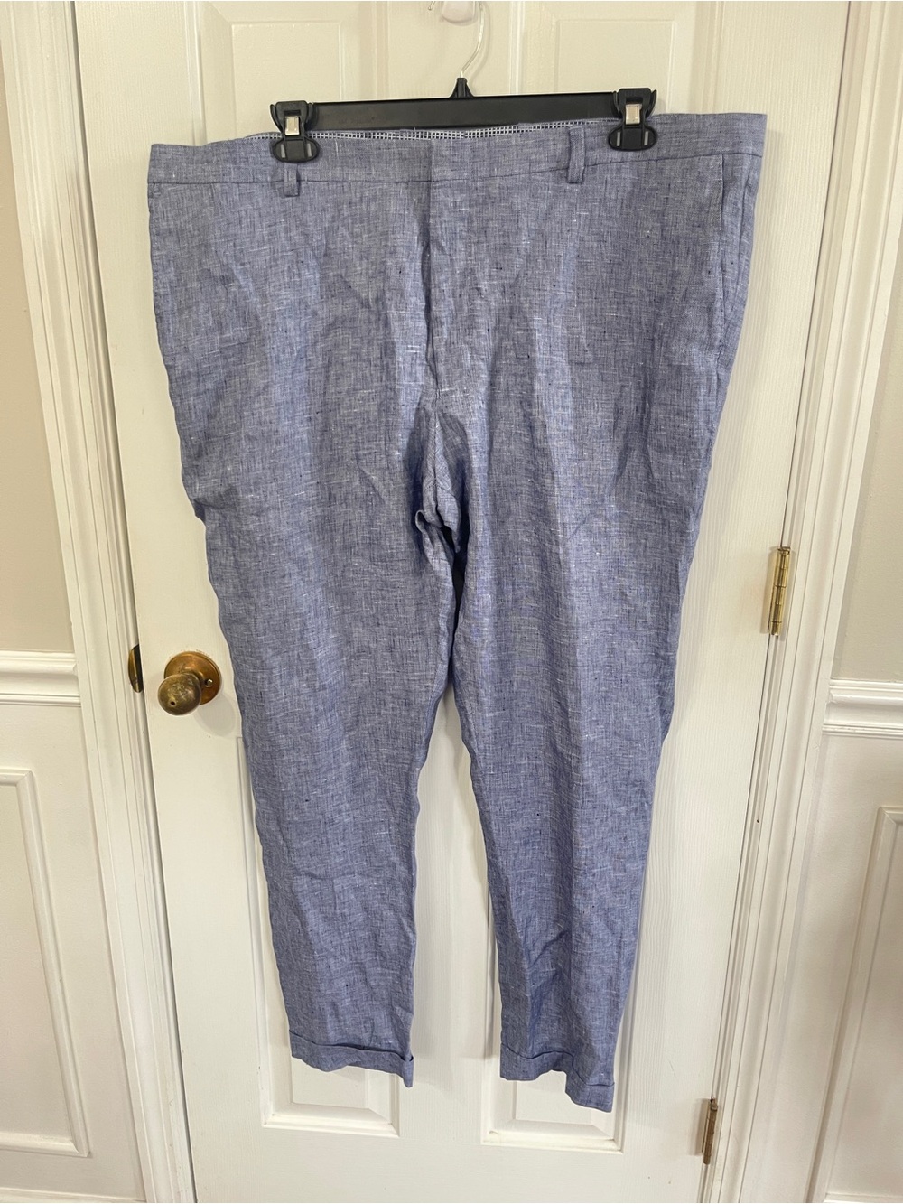 Baird McNutt Murano Pants Mens 44x32  Blue Alex Fit 100% Linen Trousers Resort